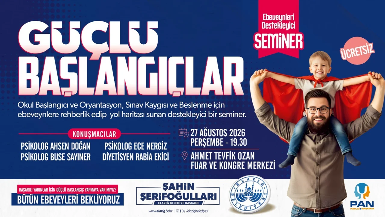 Elazığ’da Velilere Özel Eğitim Rehberi: ‘Güçlü Başlangıçlar’ Semineri