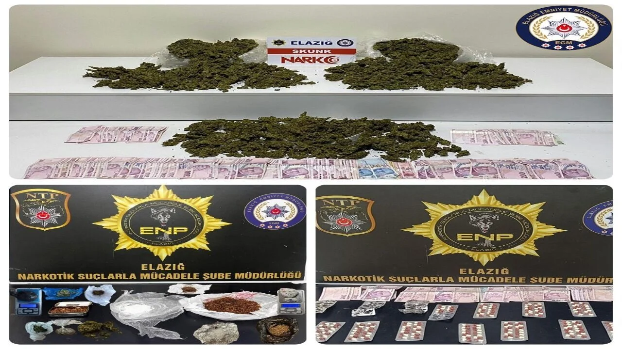 Elazığ Narkotik Operasyonlarında Büyük Darbe: 7 Tutuklama