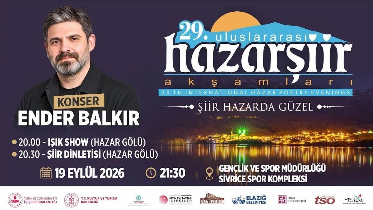 Hazar Şiir Akşamları’nda Final: Ender Balkır Sahne Alacak