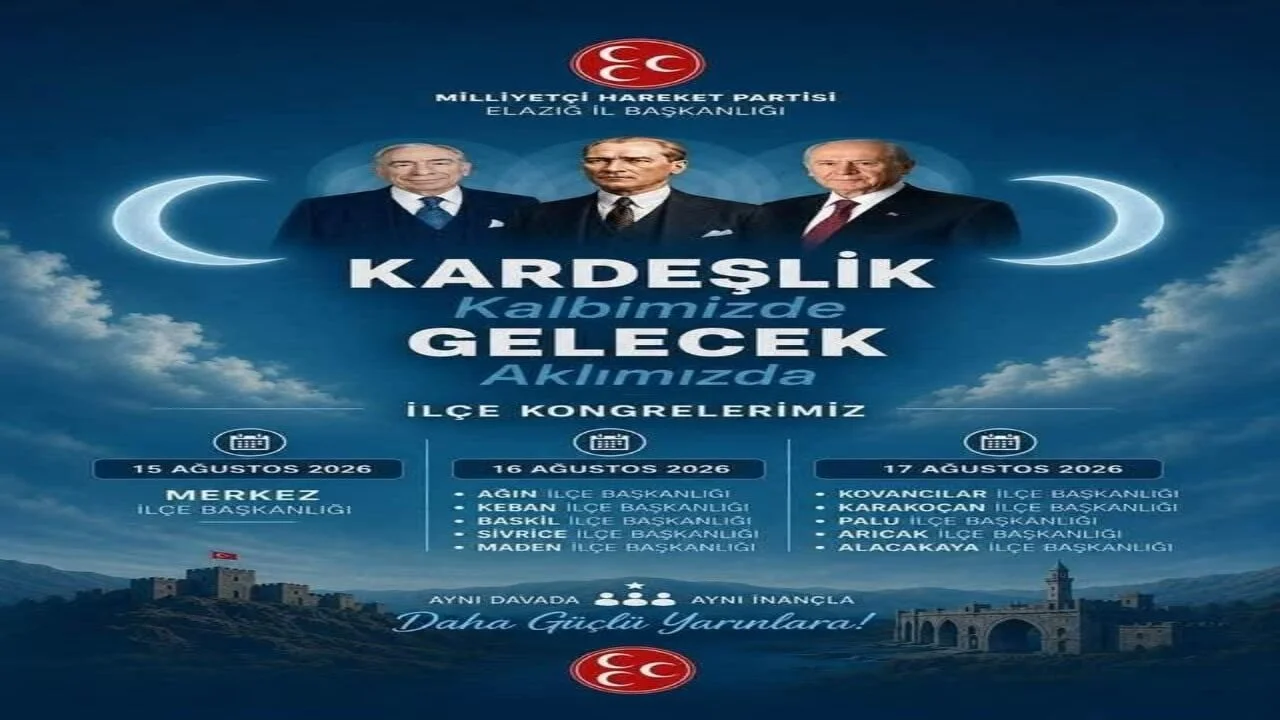 MHP Elazığ’da Kongre Heyecanı Başlıyor: İşte İlçe Kongre Takvimi