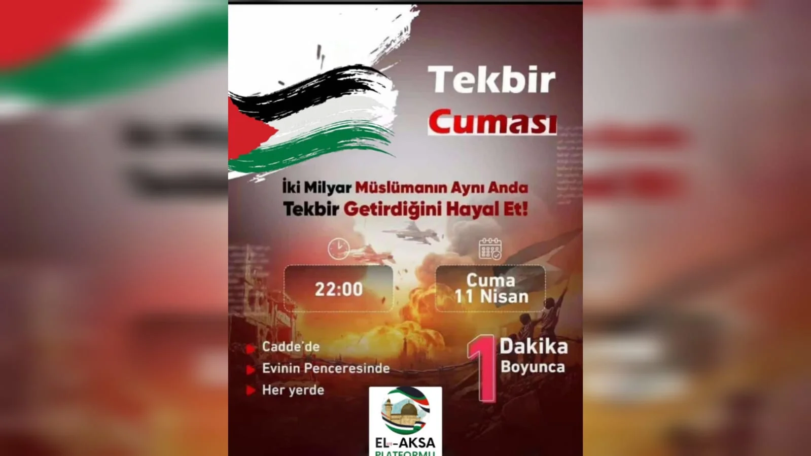 El Aksa Platformu’ndan Vatandaşlara Tekbir Çağrısı