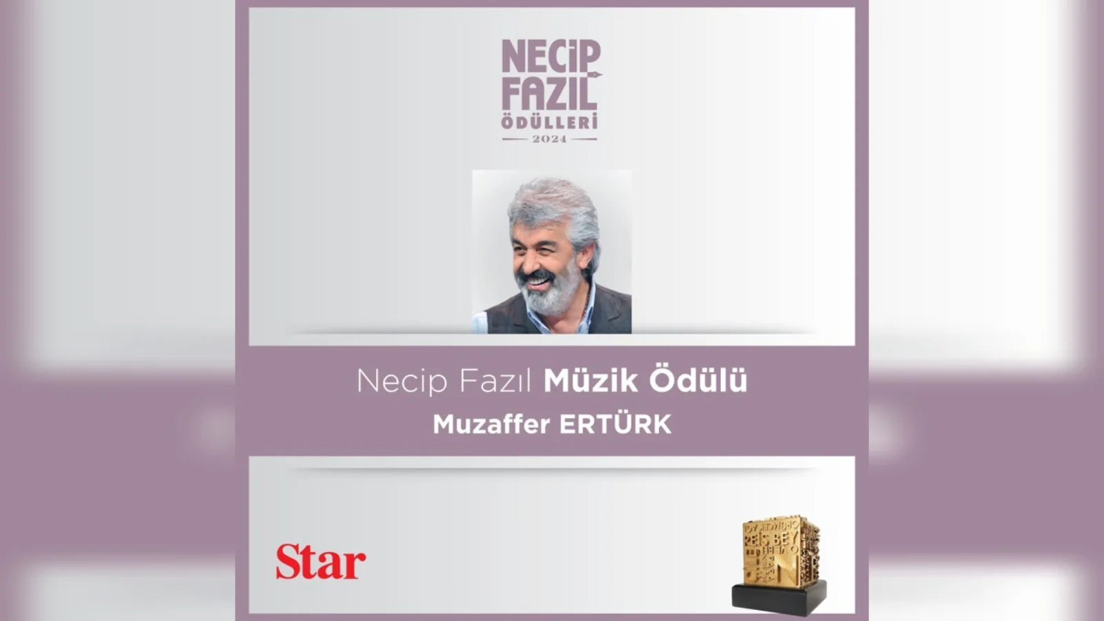 2024 Necip Fazıl Müzik Ödülü Elazığlı Sanatçı Muzaffer Ertürk’e Verildi