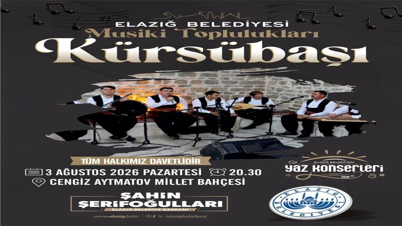 Elazığ’da Kültür Şöleni: Kürsübaşı Gecesi Müzikseverleri Bekliyor
