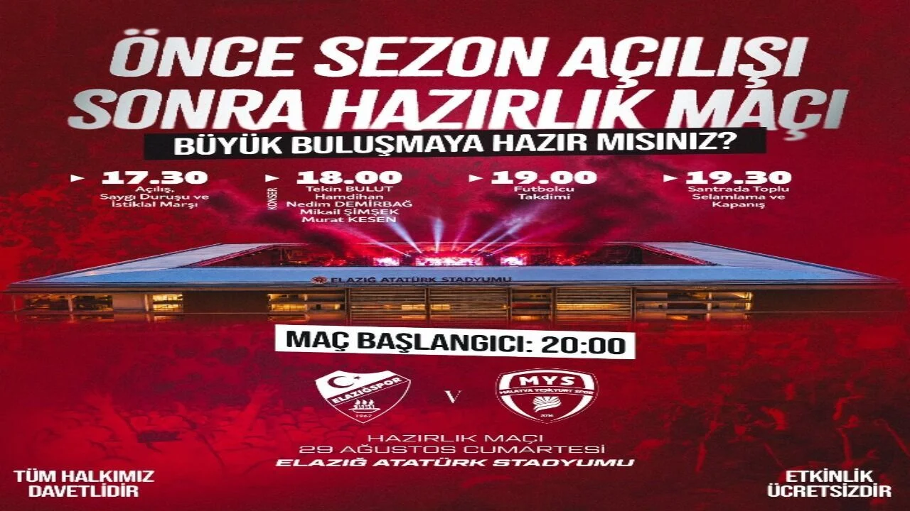 Elazığspor’da Sezon Heyecanı Başlıyor: Atatürk Stadyumu’nda Büyük Buluşma