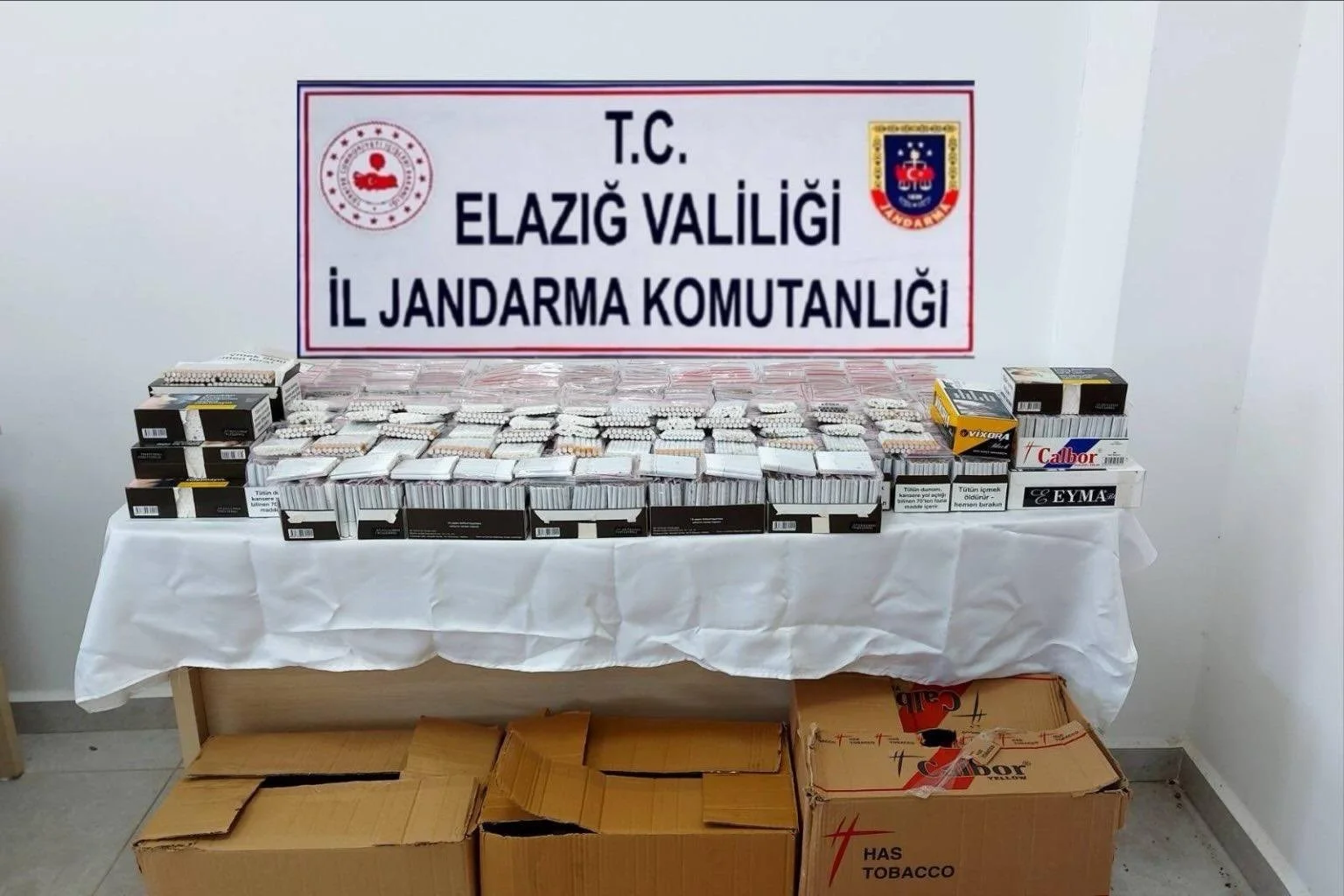 Elazığ’da 16 Bin Bandrolsüz Sigara Ele Geçirildi