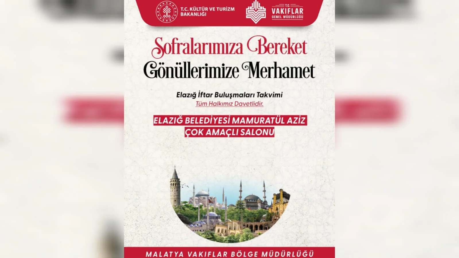 Vakıflar Genel Müdürlüğü, Elazığ’da İftar Programı Düzenleyecek