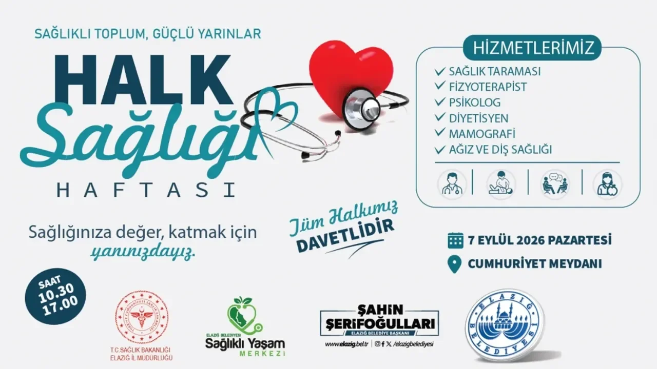 Elazığ’da Halk Sağlığı Haftası’na Özel Ücretsiz Sağlık Taraması