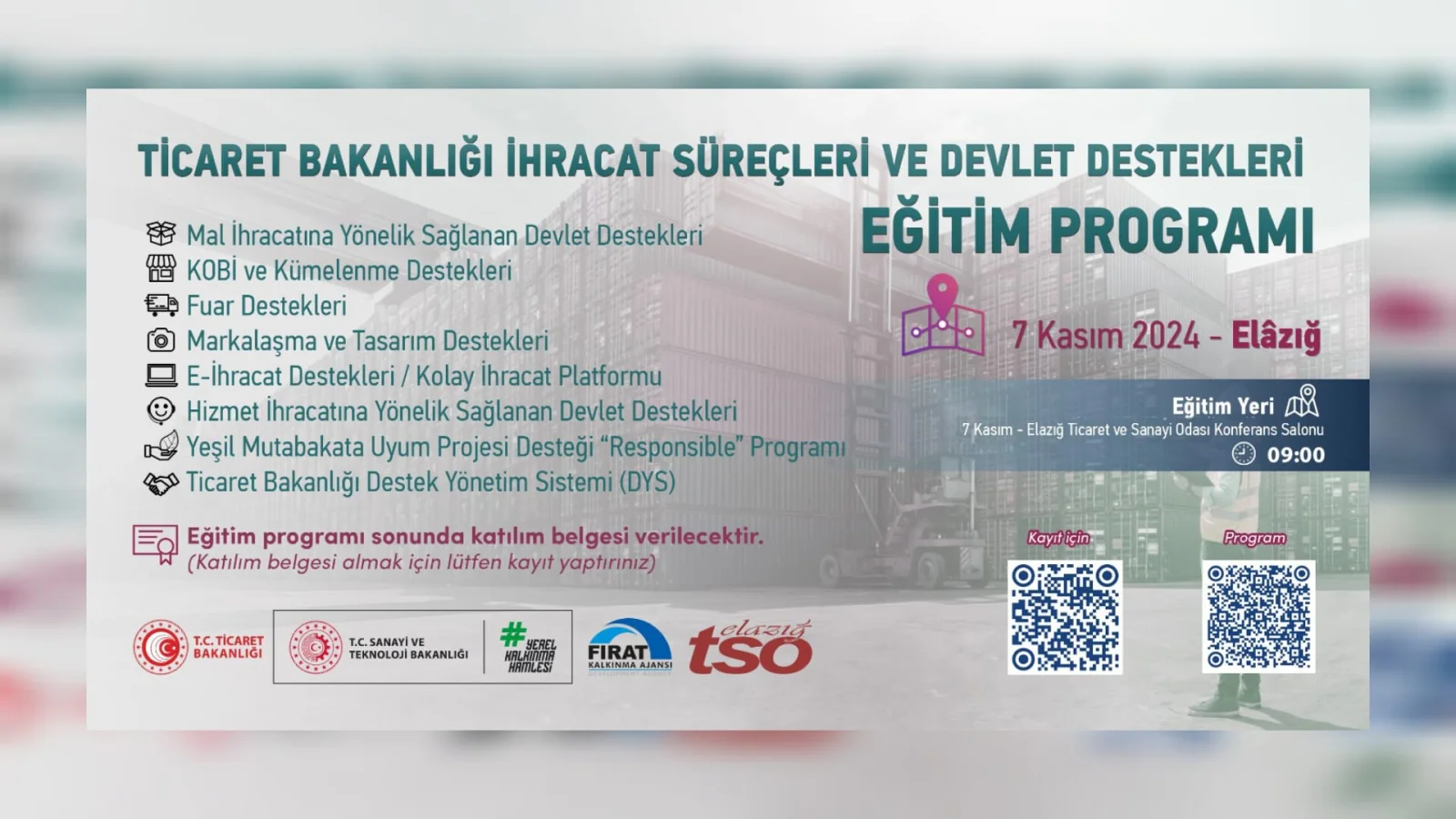 Elazığ TSO’dan Yatırımcılara Yönelik Kamu Destek ve Teşvik Eğitim Programı
