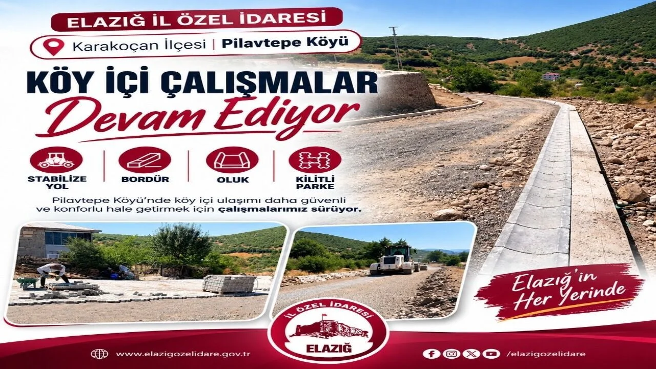 Elazığ’da Kırsal Kalkınma Hamlesi: Köy Yolları Modernleşiyor