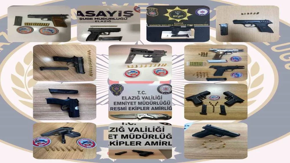Elazığ’da Ruhsatsız 14 Silah Ele Geçirildi: Yetkililer Alarma Geçti