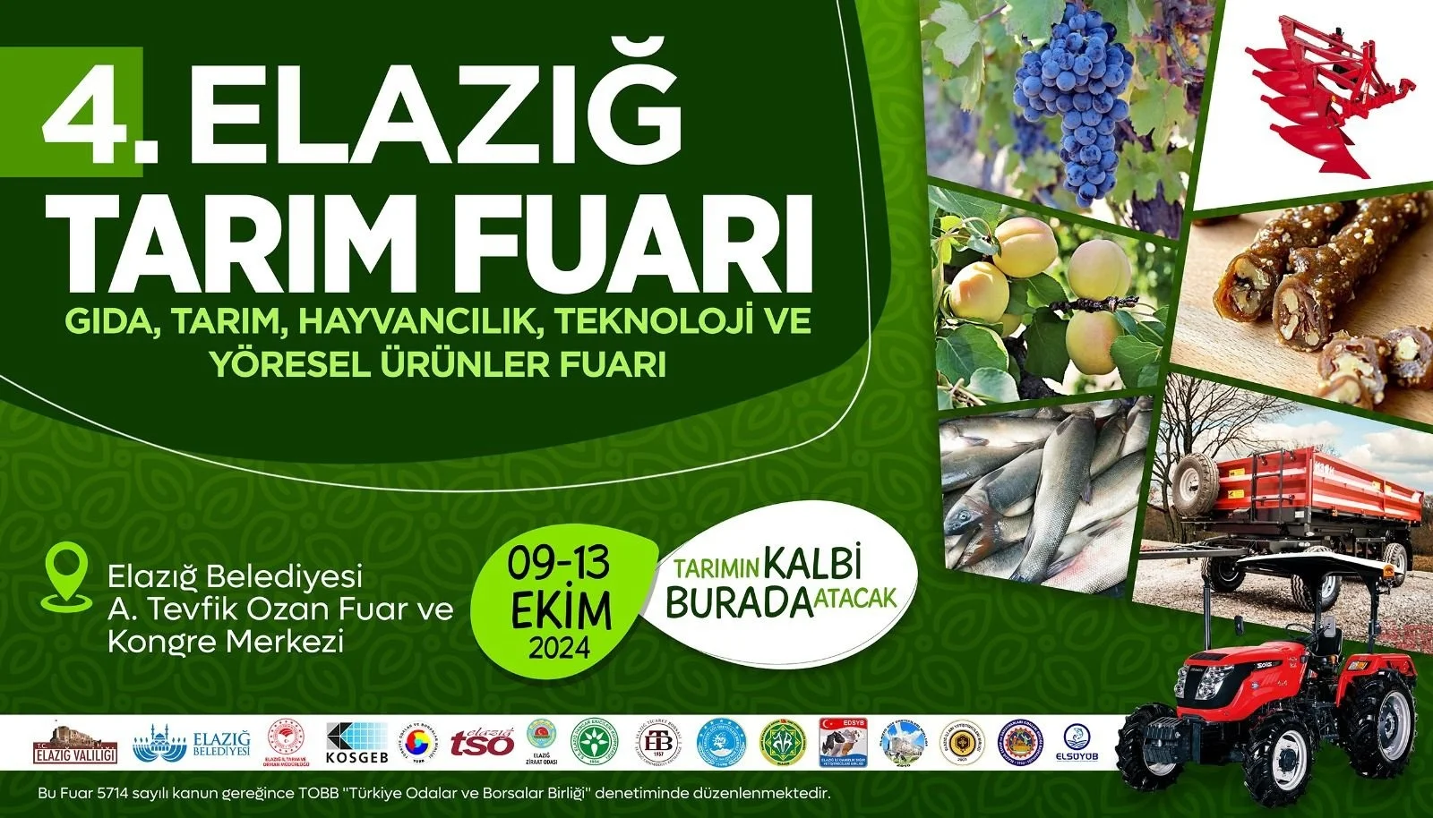 4. Elazığ Tarım Fuarı, Kapılarını Ziyaretçilerine Açıyor
