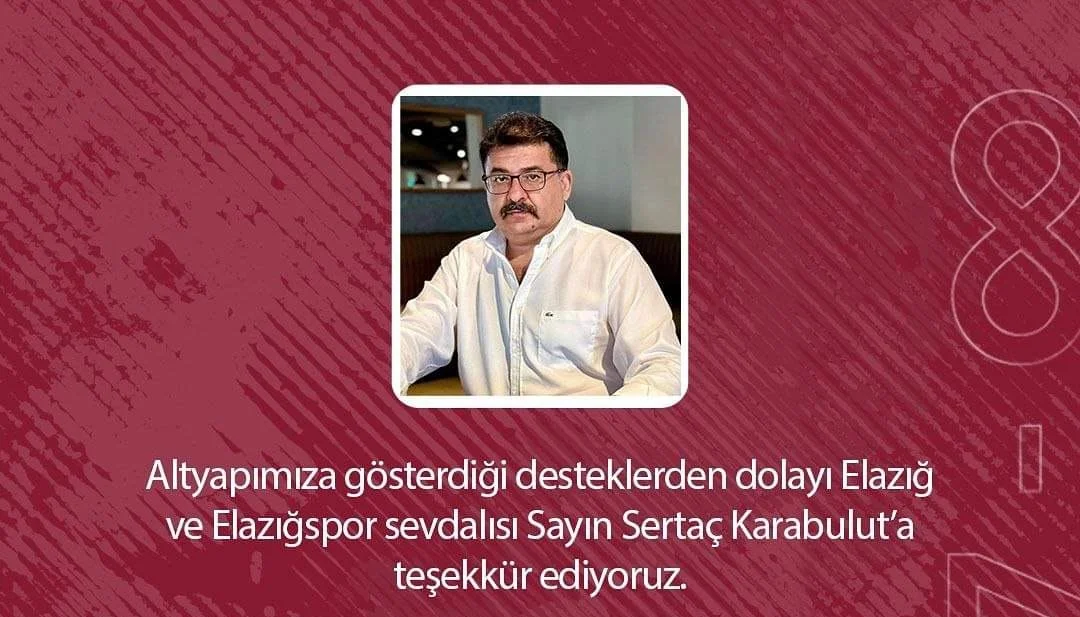 Elazığspor’dan Karabulut’a Teşekkür