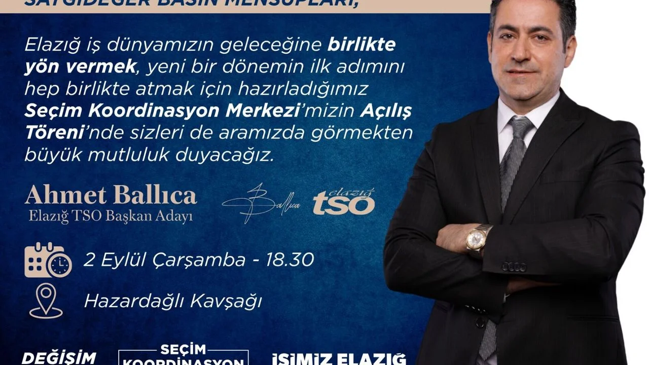 Ahmet Ballıca Seçim Koordinasyon Merkezini Açıyor: Değişim Rüzgarı Başlıyor